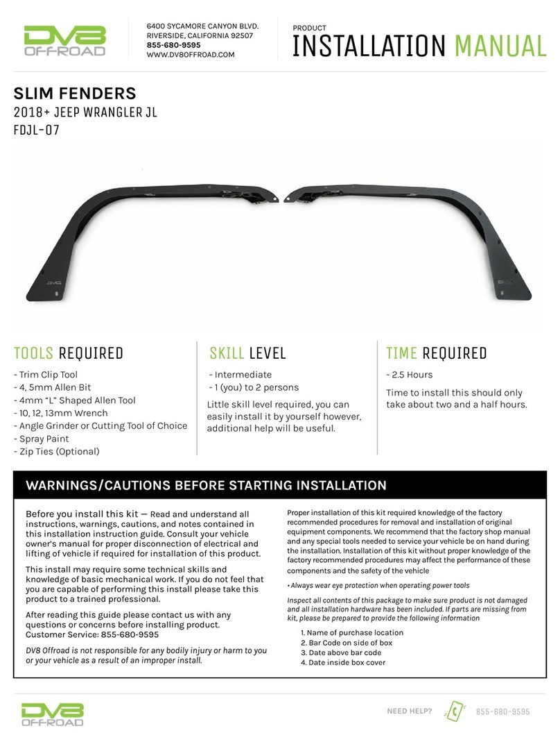 DV8 OFFROAD FDJL-07 User manual