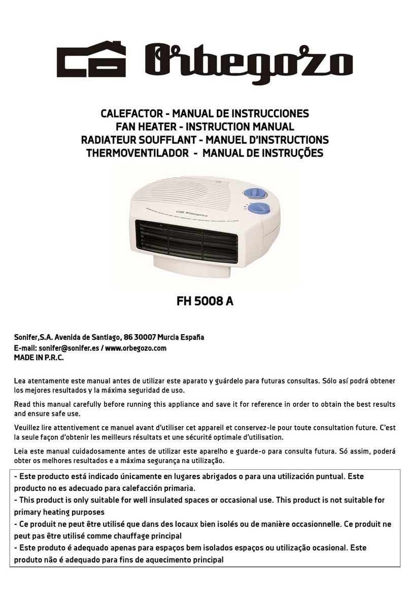 Orbegozo FH 5008 A instruction manual