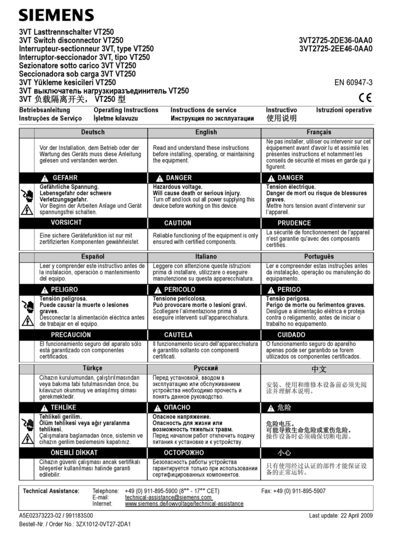 Siemens VT250 User manual