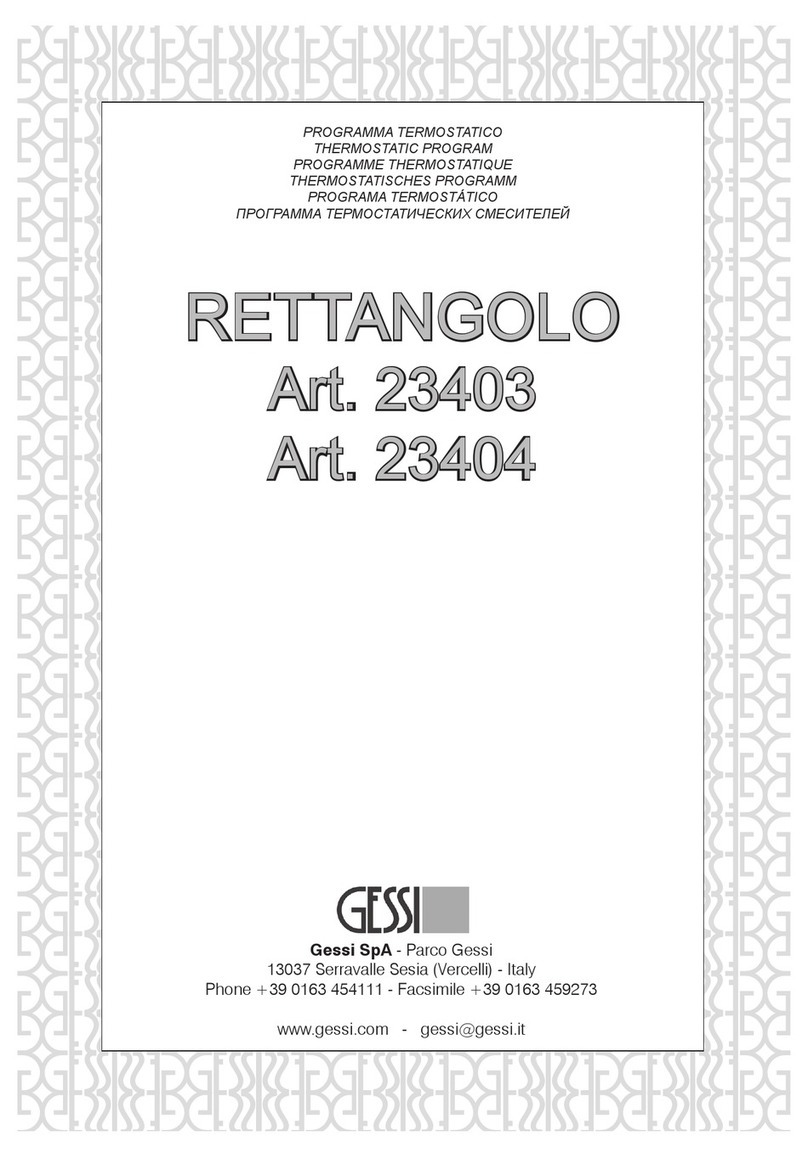 Gessi RETTANGOLO 23403 manual Gessi RETTANGOLO 23403 manual