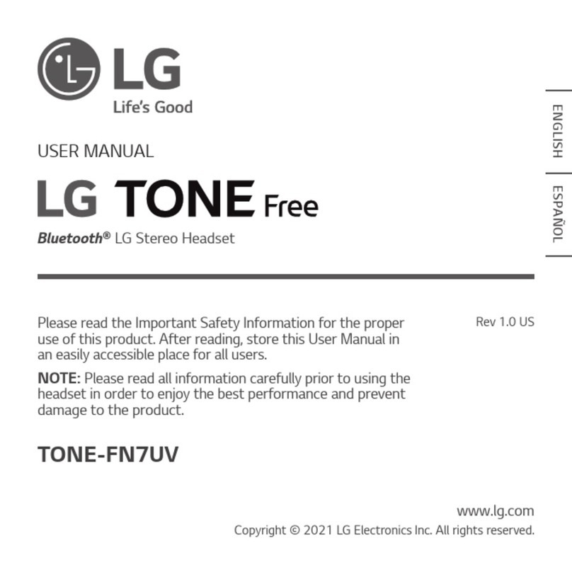 LG TONE-FN7UV User manual
