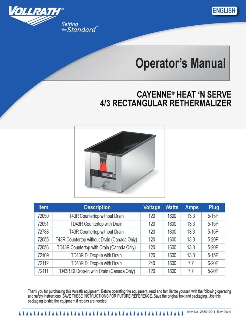 Vollrath 72788 User manual