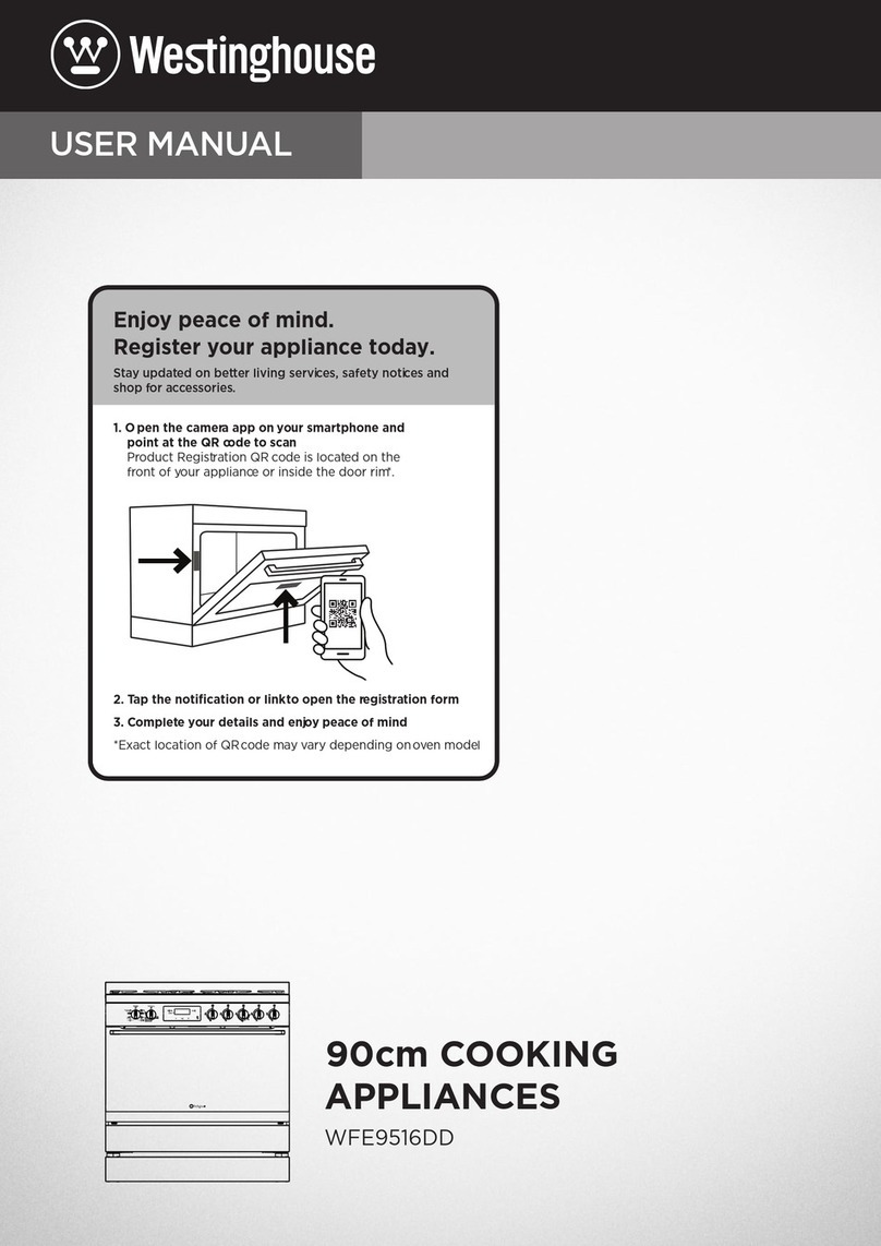 Westinghouse WVE9516DD user manual