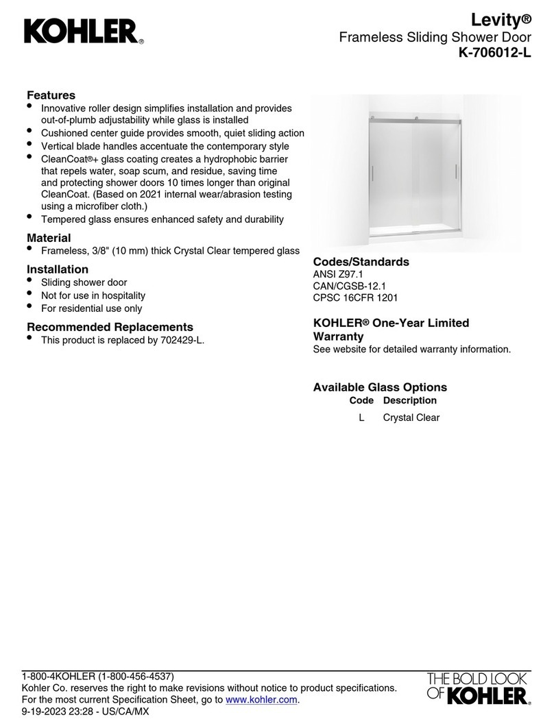 Kohler Levity K-706012-L User manual Kohler Levity K-706012-L User manual
