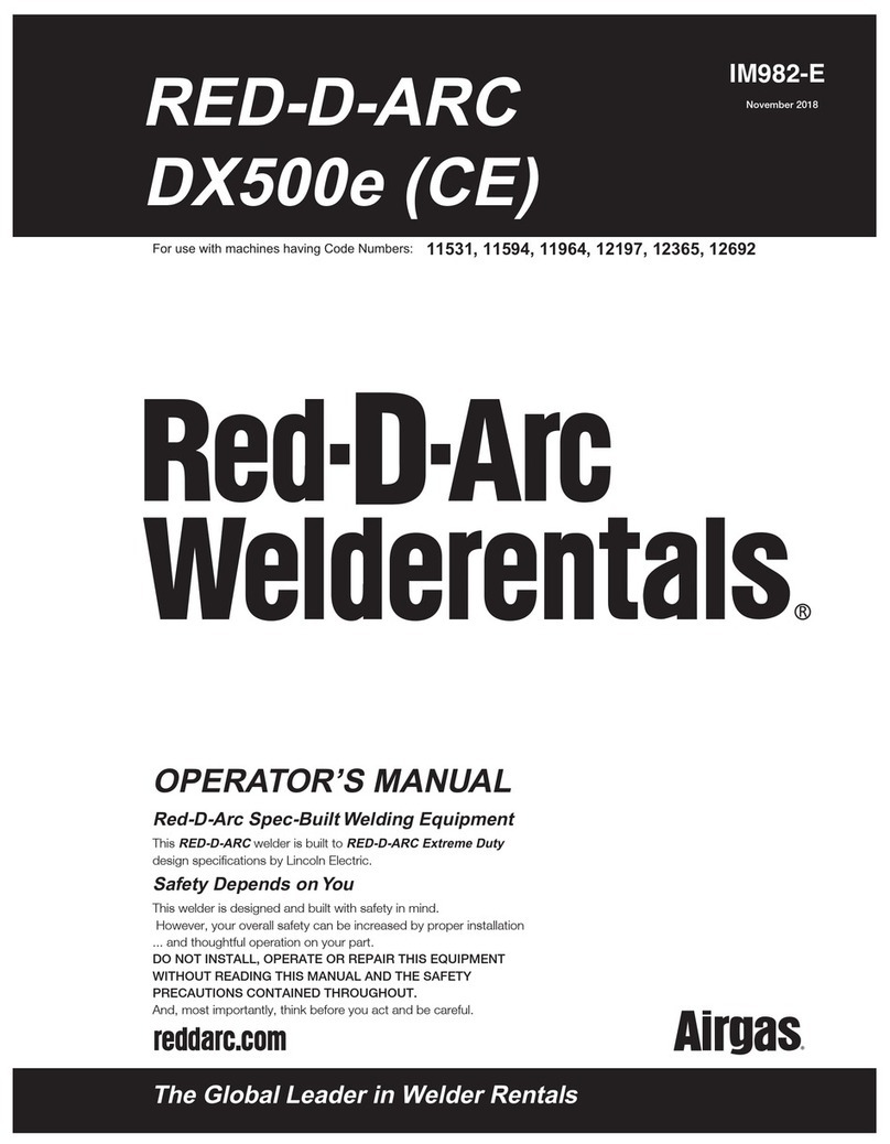 Lincoln Electric Airgas RED-D-ARC DX500e Operator's manual Lincoln Electric Airgas RED-D-ARC DX500e Operator's manual