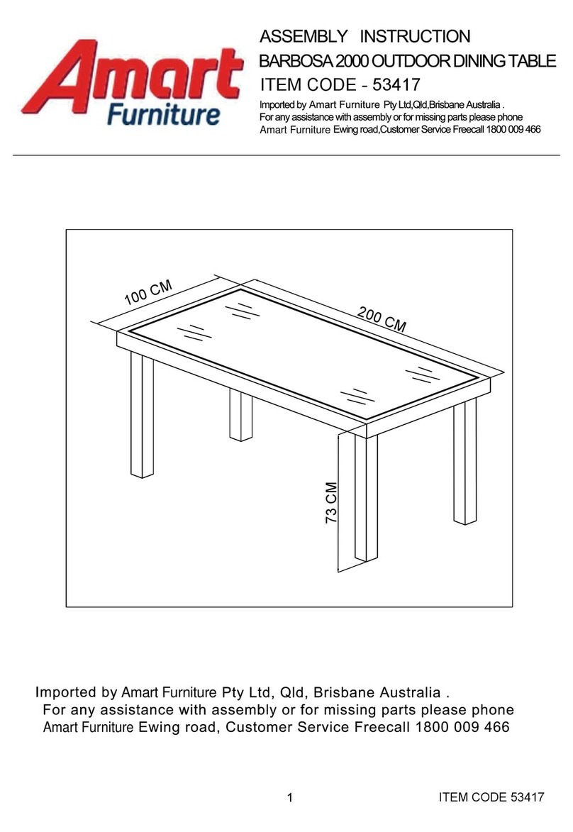 Amart Furniture BARBOSA 53417 Assembly instructions