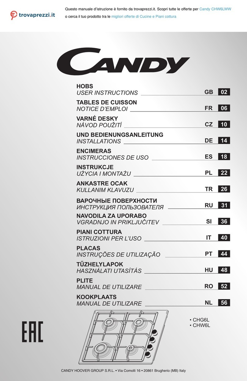 Candy CHW6LWW User instructions