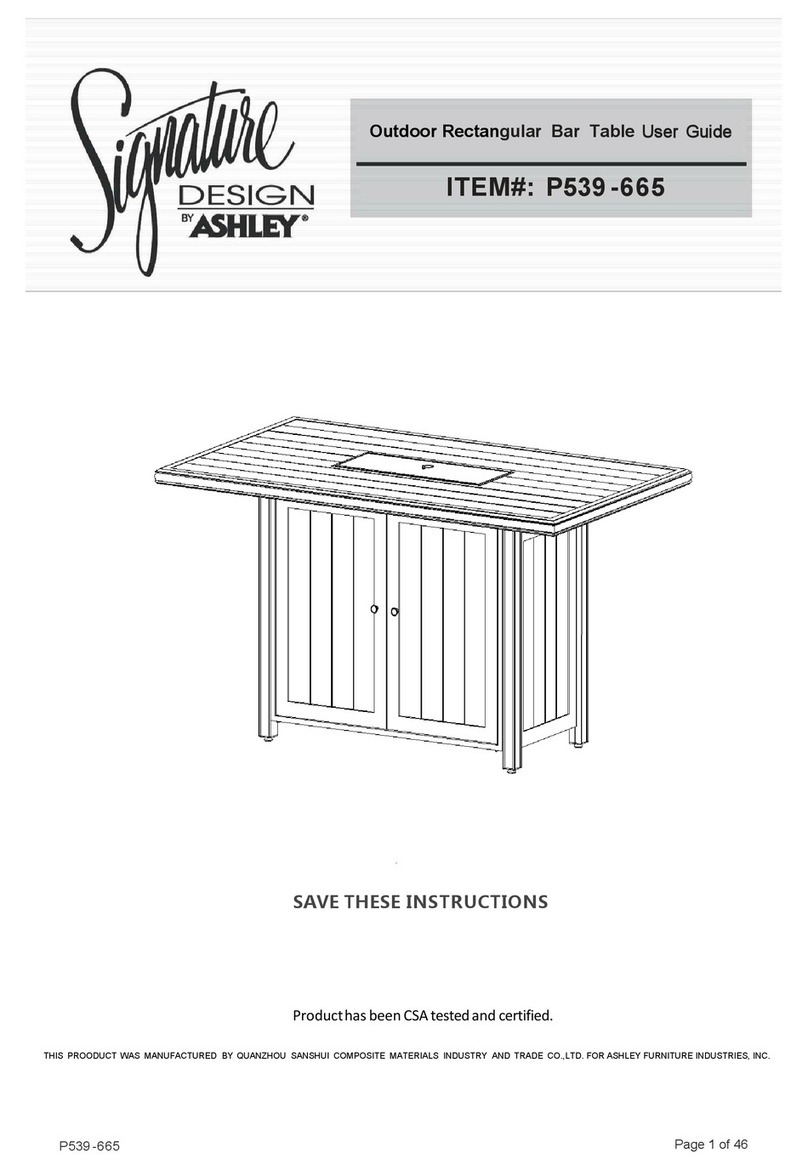 Ashley Signature DESIGN P539 -665 user guide