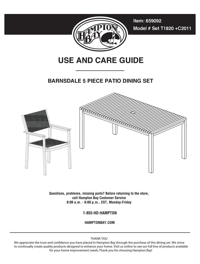 HAMPTON BAY BARNSDALE Set T1820 +C2011 User manual