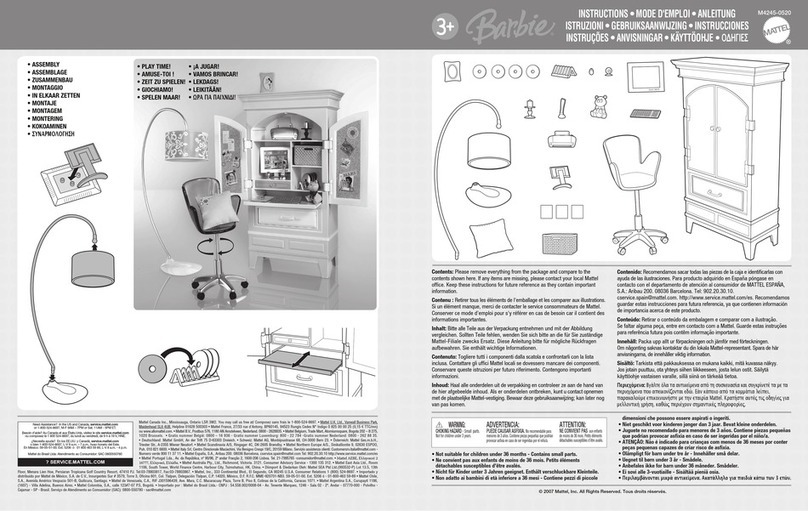 Mattel Barbie M4245 instructions