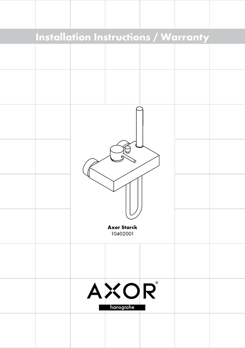 Hans Grohe Axor Starck 10402001 Installation guide Hans Grohe Axor Starck 10402001 Installation guide