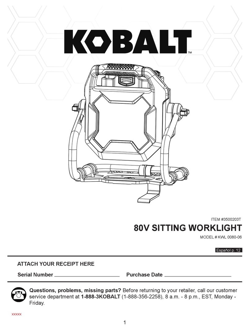 Kobalt KWL 0080-06 User manual