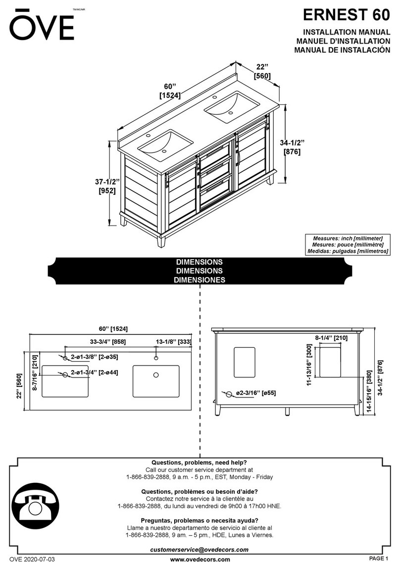 OVE ERNEST 60 installation manual