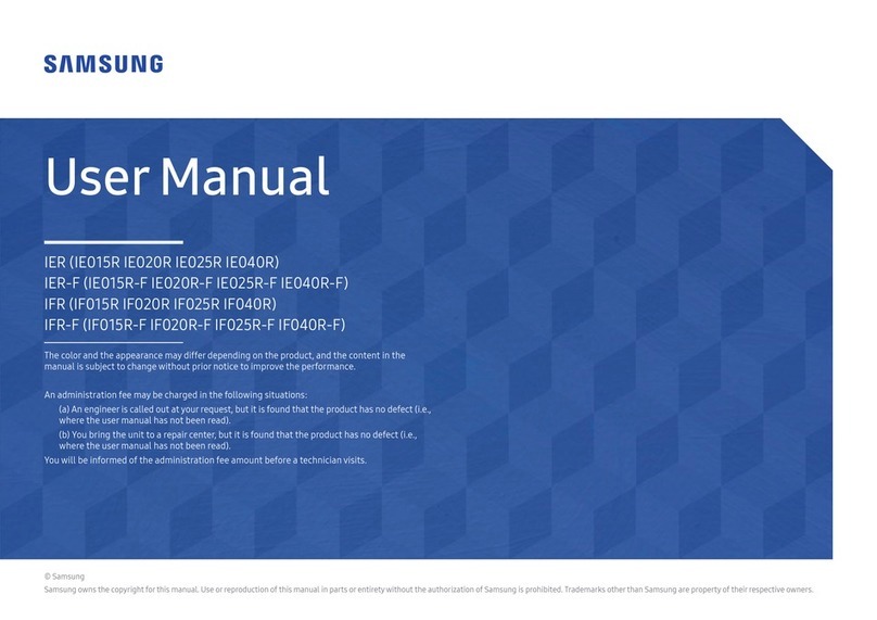 Samsung IER-F Series user manual