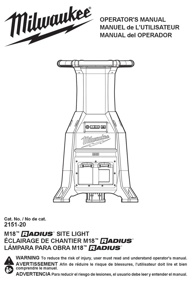 Milwaukee M18 RADIUS 2151-20 Operator's manual