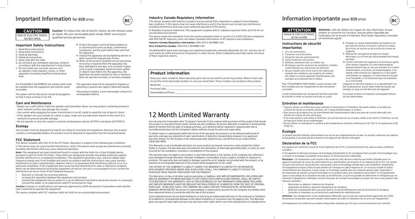 808audio SP360 Operating manual