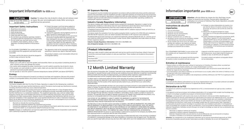 808audio 808 SP435 Operating manual 808audio 808 SP435 Operating manual