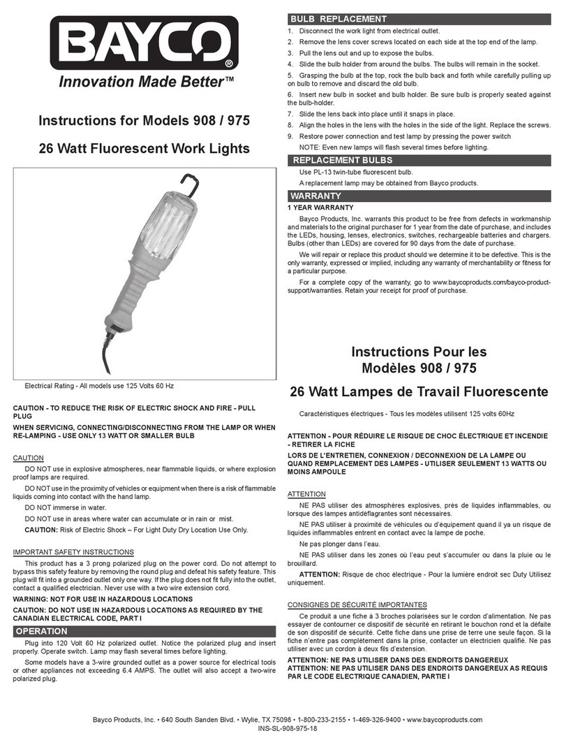 Bayco 908 instructions