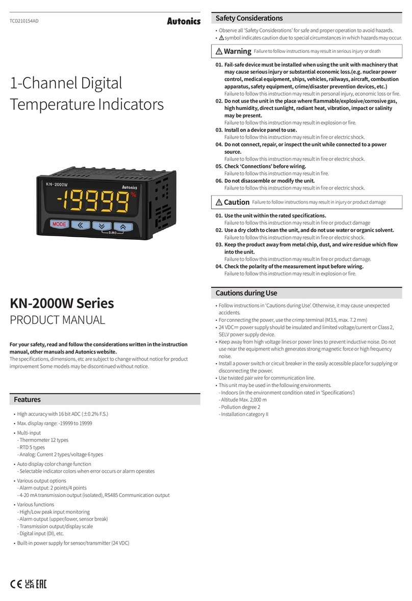 Autonics KN-2000W Series User manual