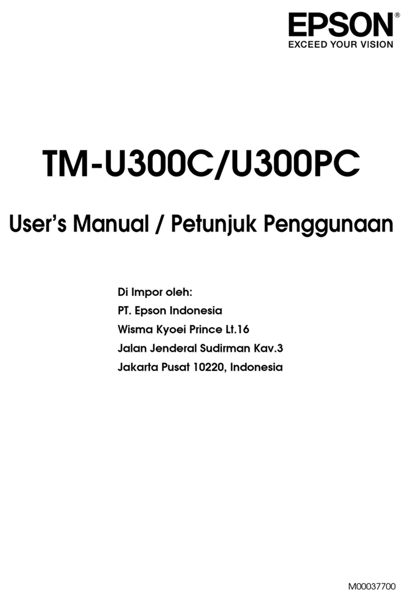 Epson U300C - TM Dot-matrix Printer User manual