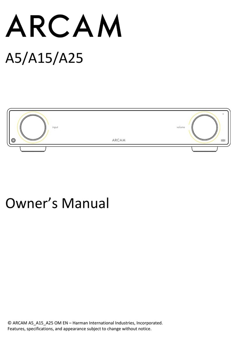 Arcam A5 User manual