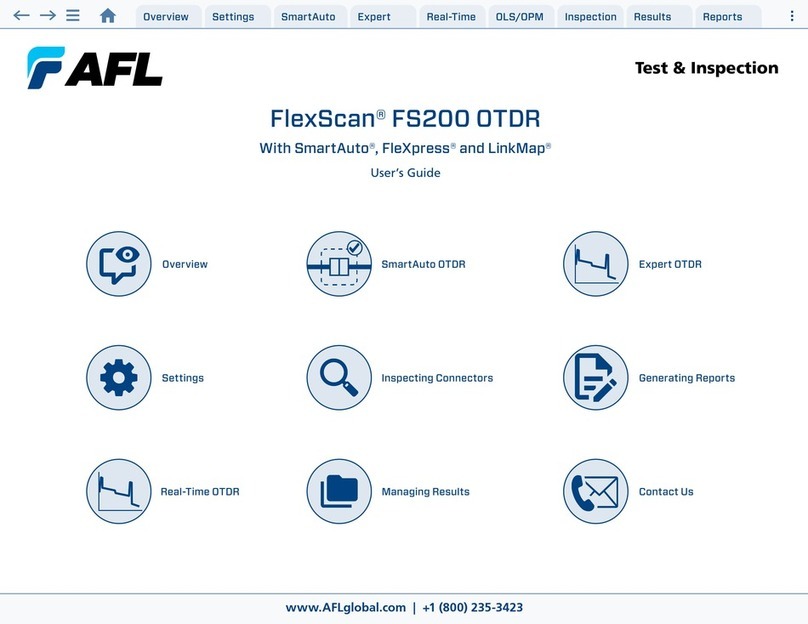 AFL FlexScan FS200 OTDR User manual