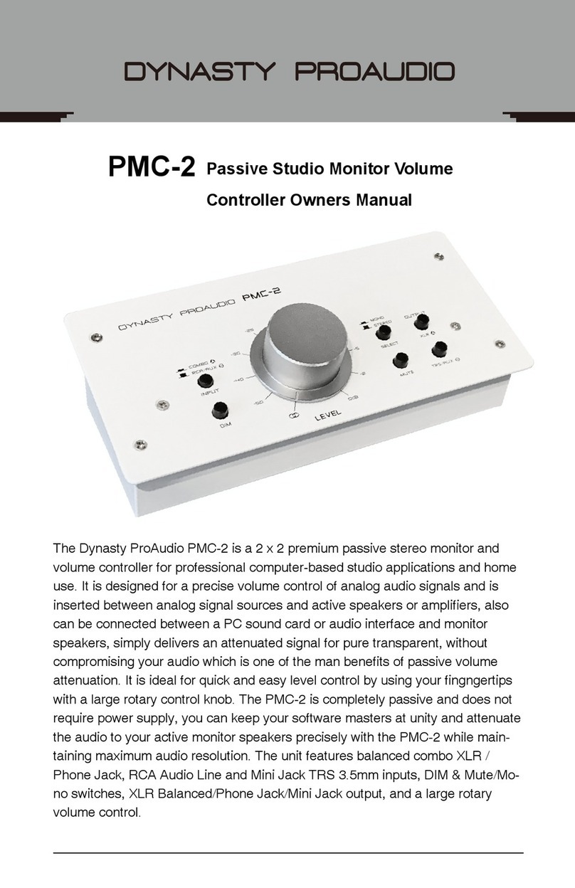 Dynasty ProAudio PMC-2 owner's manual