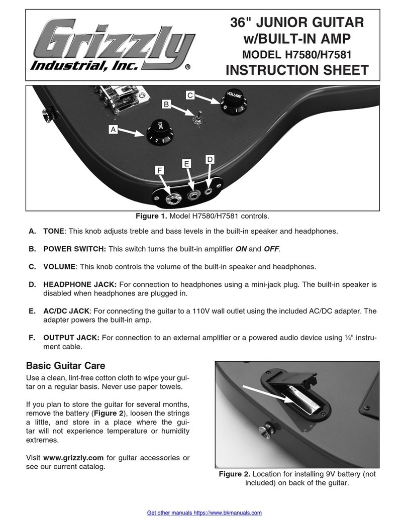 Grizzly H7580 instruction sheet