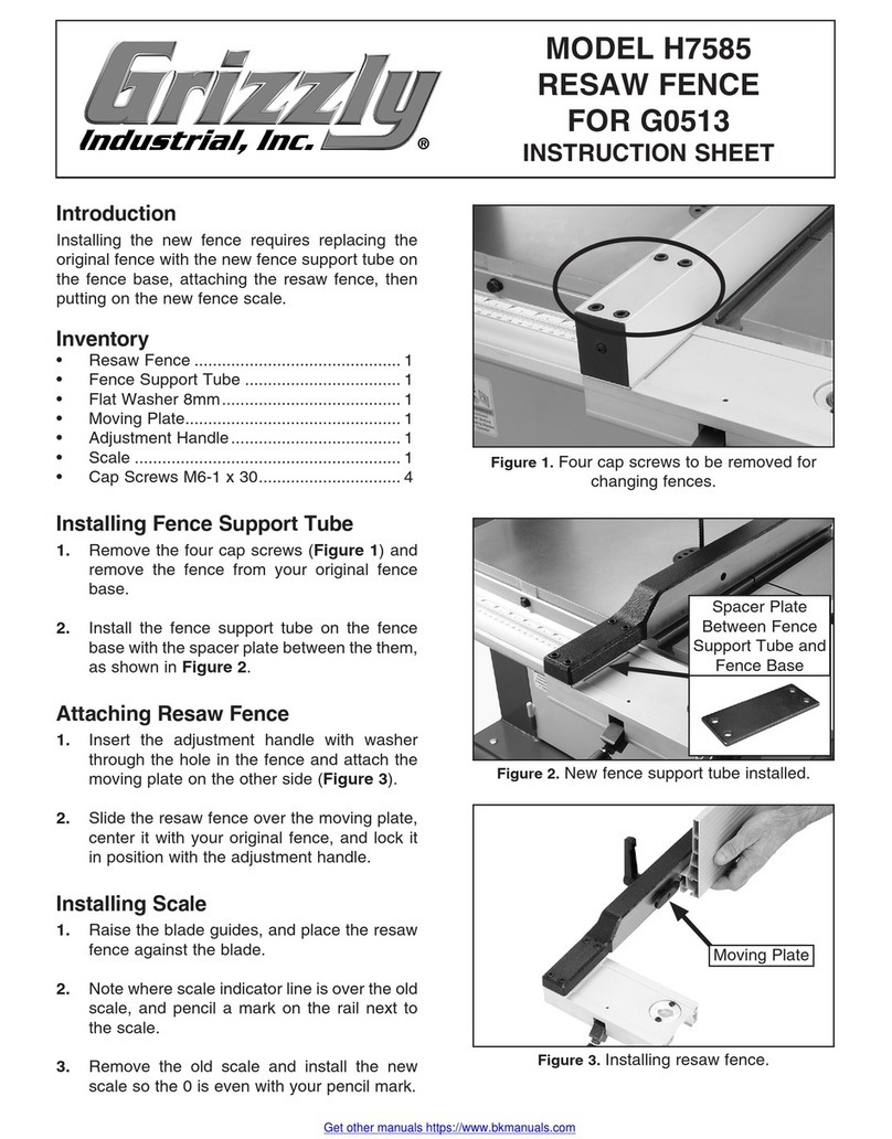 Grizzly H7585 User manual