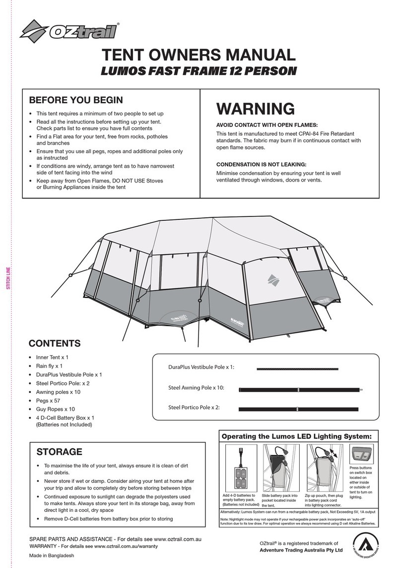 OZtrail LUMOS User manual