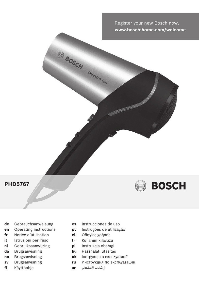 Bosch PHD 5767 operating instructions