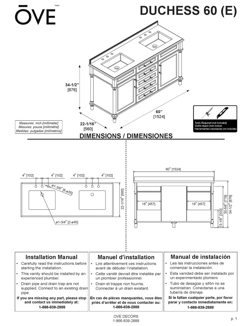 OVE DUCHESS 60 installation manual