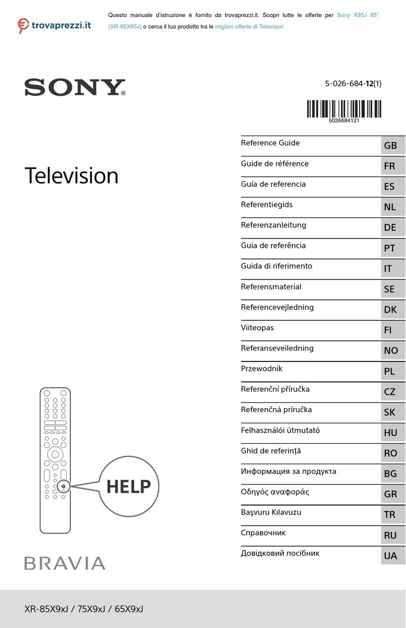 Sony BRAVIA XR-85X9xJ User manual