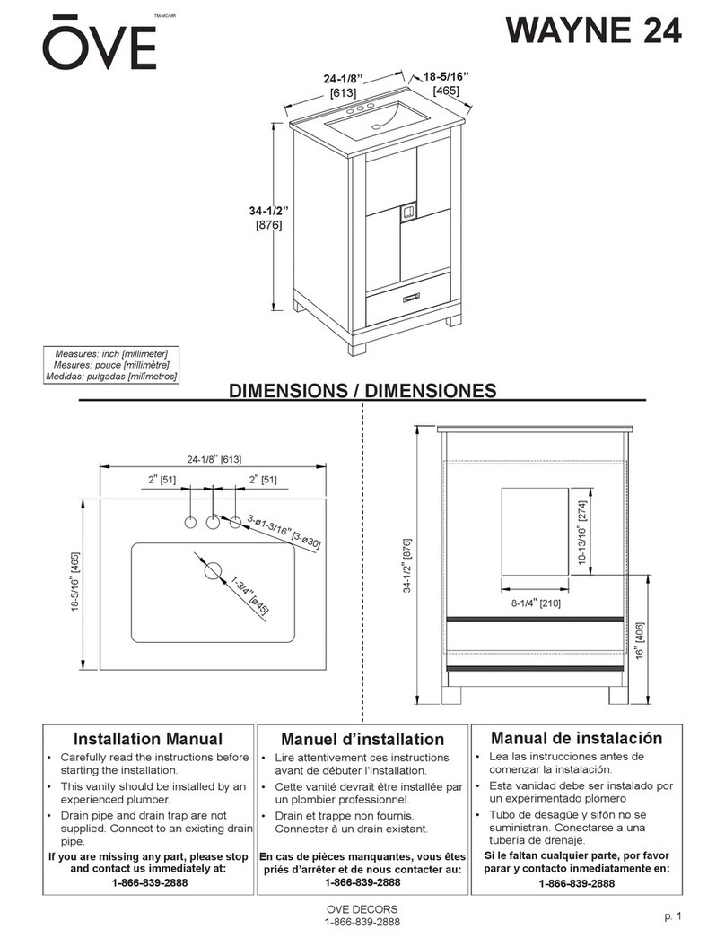 OVE WAYNE 24 installation manual