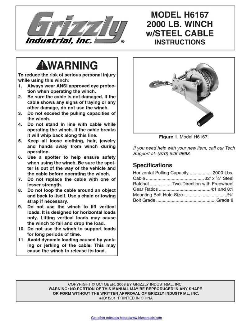 Grizzly H6167 User manual