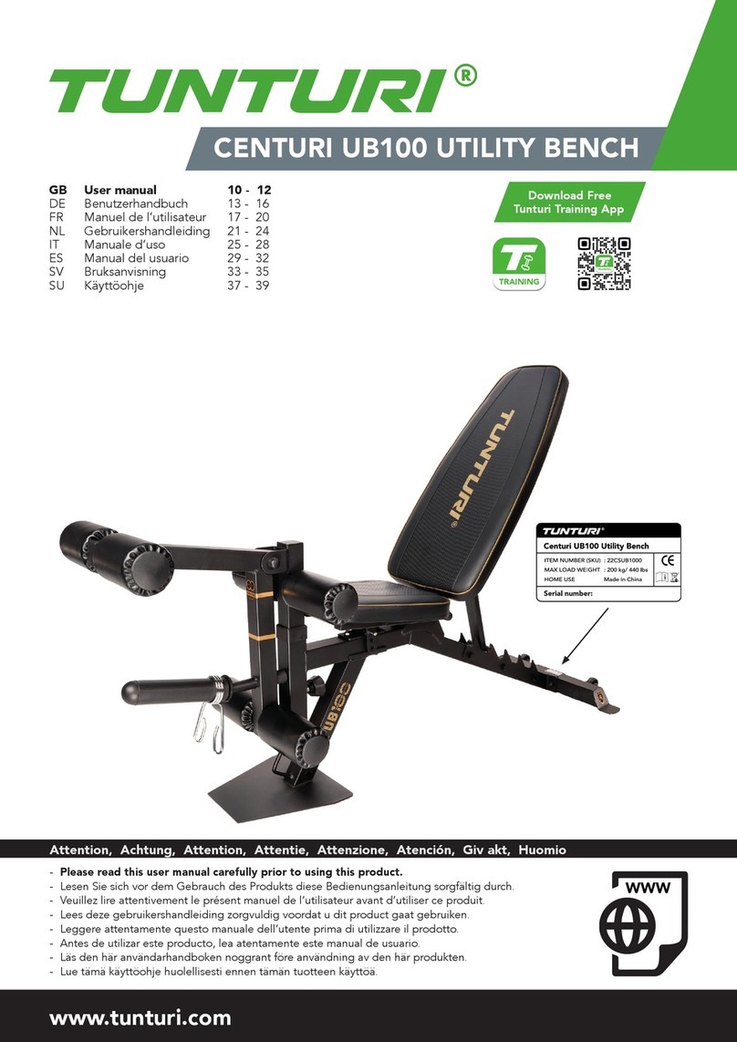 Tunturi CENTURI UB100 user manual