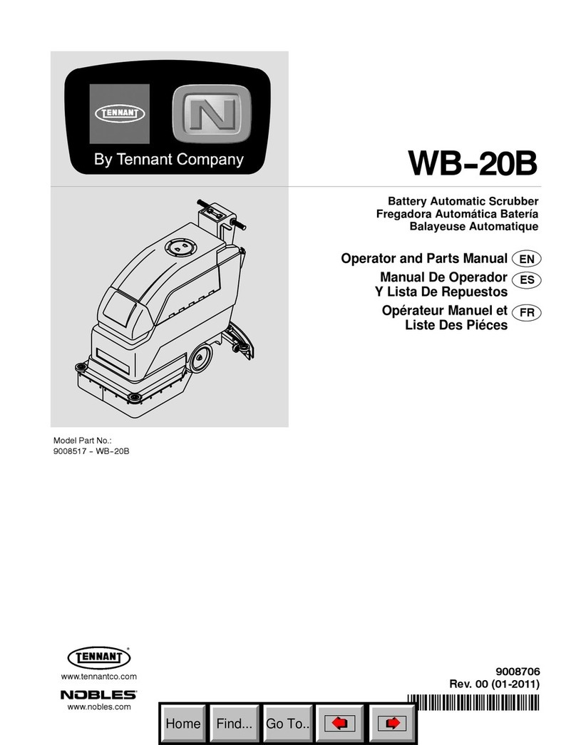 Tennant Nobles WB-20B Operator and parts manual