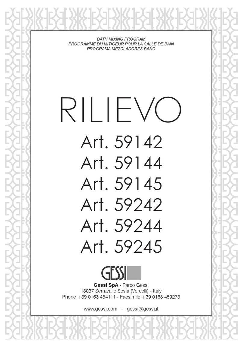 Gessi RILIEVO 59142 User manual Gessi RILIEVO 59142 User manual