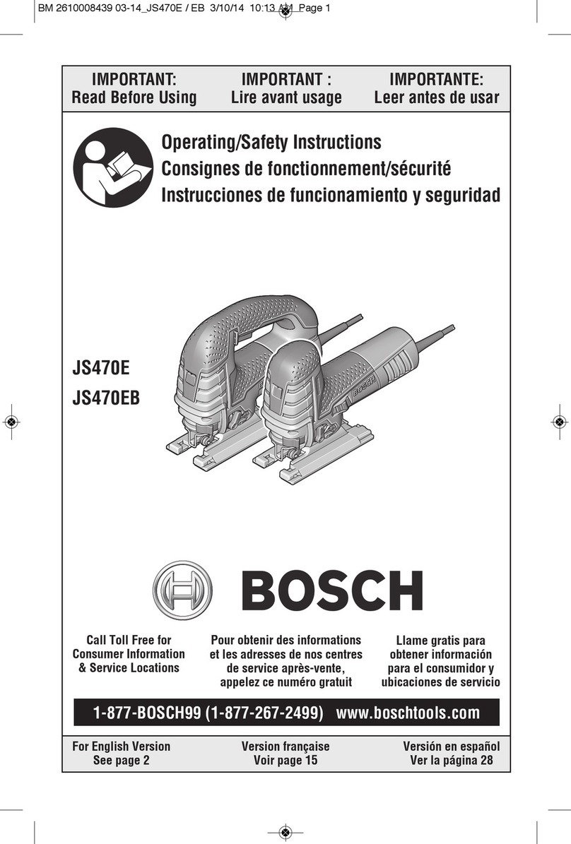 Bosch JS470EB Assembly instructions