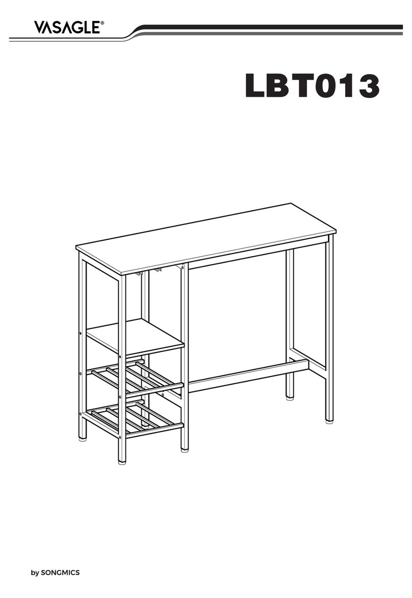Songmics VASAGLE LBT013 quick start guide Songmics VASAGLE LBT013 quick start guide