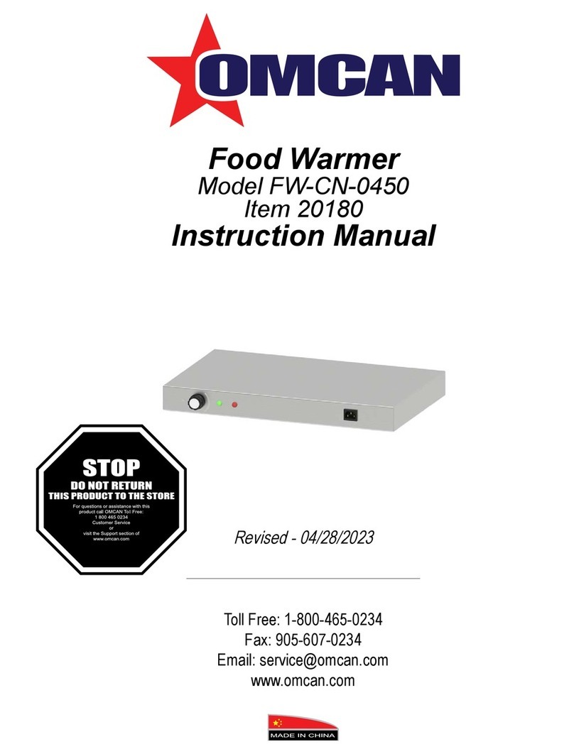 Omcan FW-CN-0450 instruction manual Omcan FW-CN-0450 instruction manual