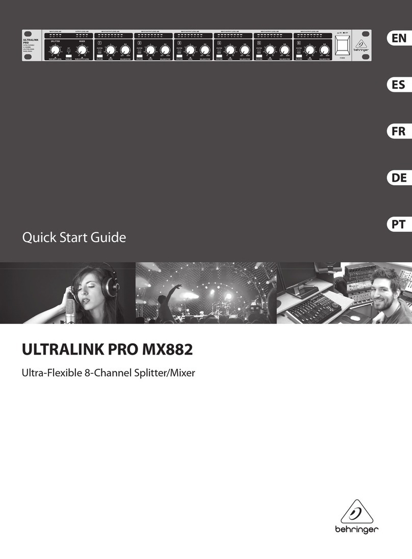 Behringer Ultralink Pro MX882 User manual
