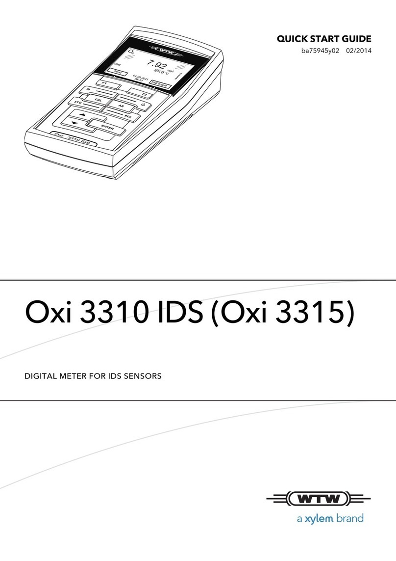 Xylem WTW Oxi 3310 IDS quick start guide Xylem WTW Oxi 3310 IDS quick start guide