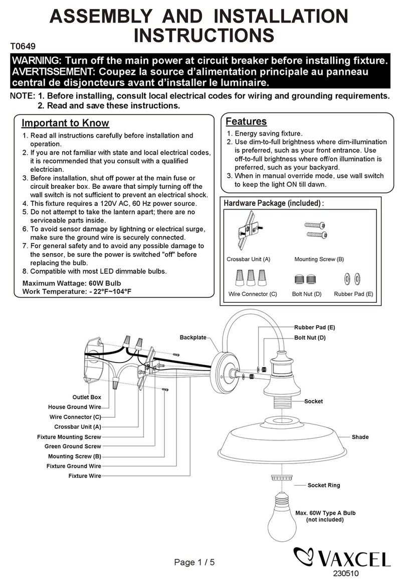 Vaxcel T0649 Instruction manual