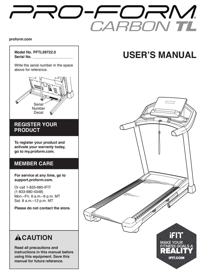 Pro-Form PFTL59722.0 User manual