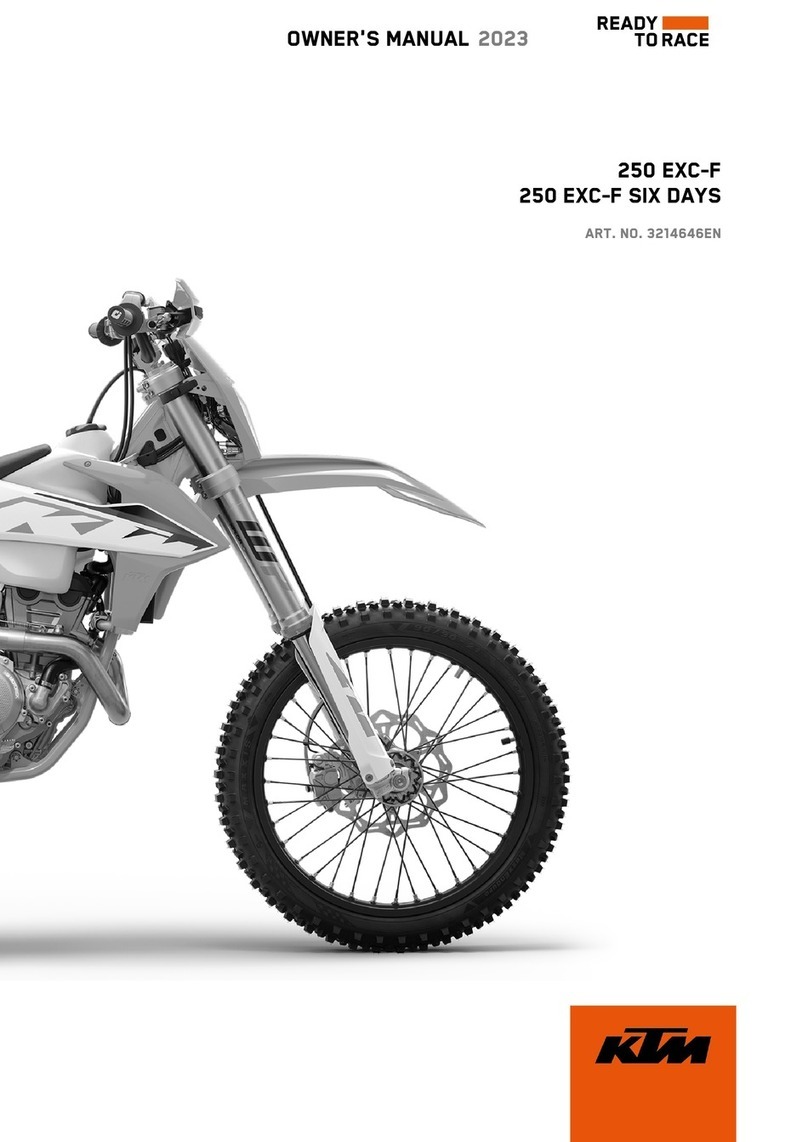 KTM 250 EXC F SIX DAYS 2023 owner's manual
