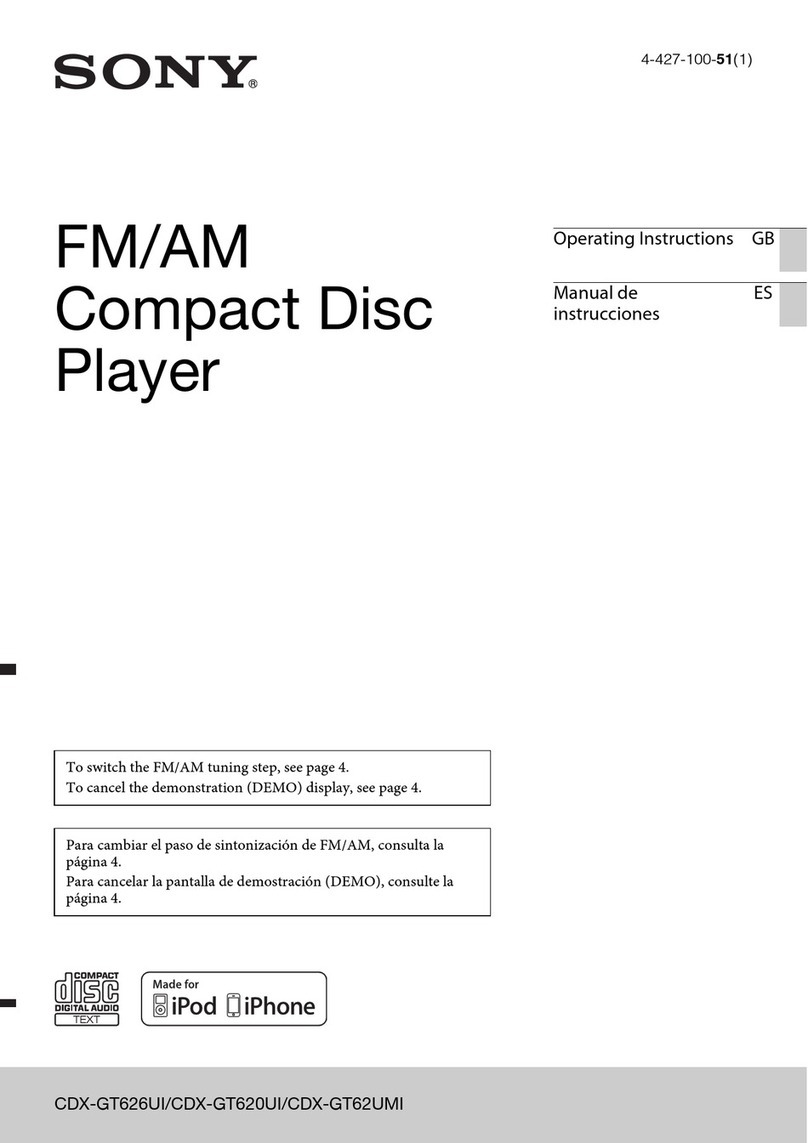 Sony CDX-GT626UI User manual