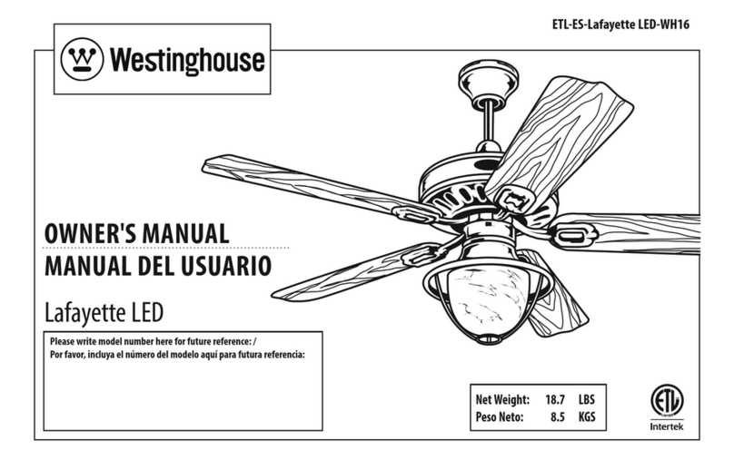 Westinghouse ETL-ES-Lafayette LED-WH16 User manual