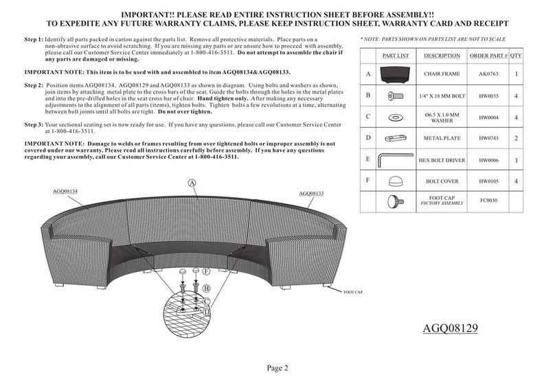 Agio AGQ08134 Assembly instructions