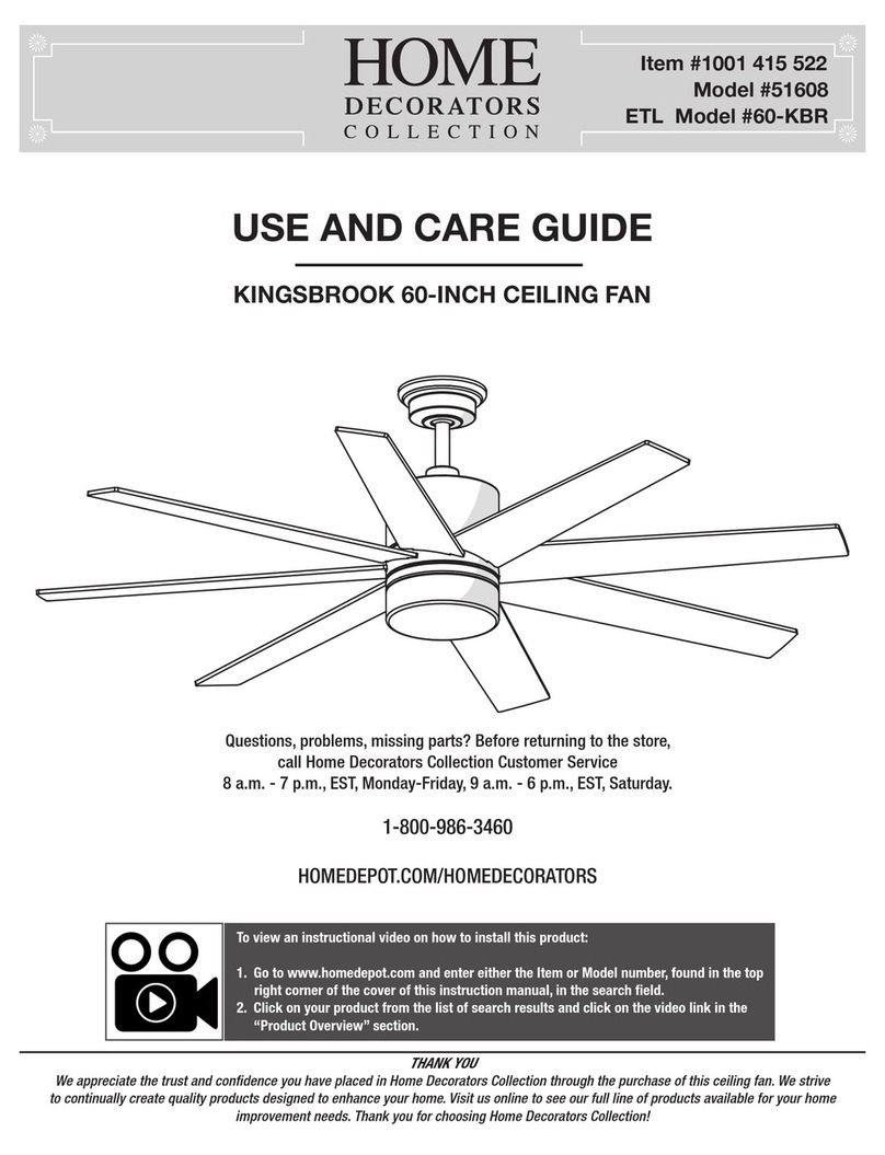 Home Decorators Collection KINGSBROOK 60-KBR Use and care guide